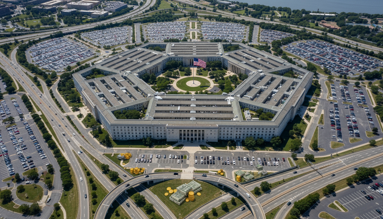Pentagon bygningen der forskningsmidler ble omdirigert til militærlønninger