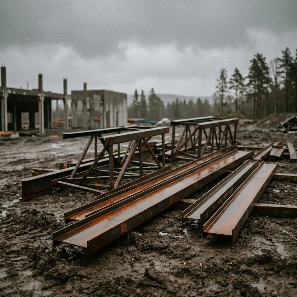 Et industriområde sett fra avstand i grått dagslys, representerer statlig planøkonomi og subsidierte prosjekter.