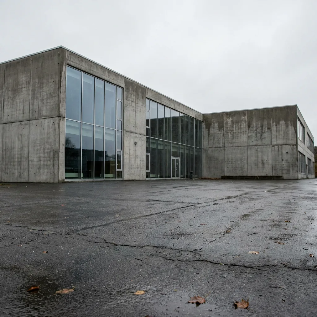 En gruppe foreldre som snakker sammen utenfor en skoleport i dagslys.