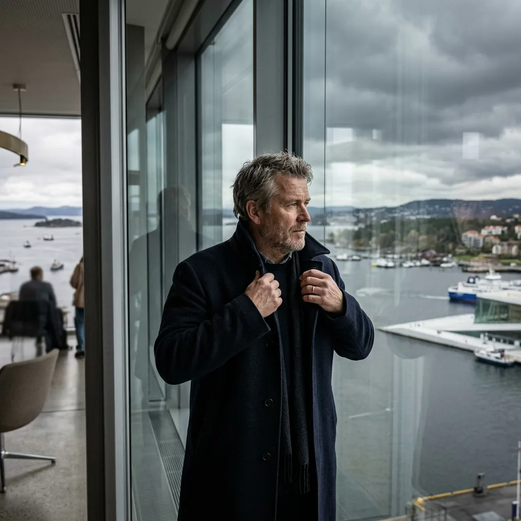 En oversikt over Oslo sentrum sett fra en høyde med regjeringskvartalet i bakgrunnen.